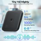 AI-stemmeoptager Stemme-til-tekst og transskription til møder, opkald, interviews, 64G Kentfaith Mini og magnetisk