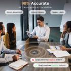 Gravador de Voz com IA, Transcrição Resumo Tradução, Controle por Aplicativo, 40 Horas de Gravação, Memória de 64GB, Kentfaith