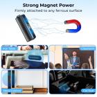 128G Mały Cyfrowy Dyktafon z Ultra-długim Ciągłym Nagrywaniem 1000H, Aktywowany Głosem i Magnetyczny, Kentfaith