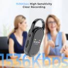 128G Piccolo Registratore vocale digitale con registrazione Ultra-lunga 1536H, Attivazione vocale e riduzione del rumore DSP, Conferenze/Lezioni/Apprendimento in classe, Portachiavi Regalo portatile, Kentfaith