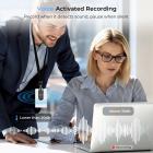 128G Piccolo Registratore vocale digitale con registrazione Ultra-lunga 1536H, Attivazione vocale e riduzione del rumore DSP, Conferenze/Lezioni/Apprendimento in classe, Portachiavi Regalo portatile, Kentfaith