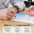 64GB digitaalinen nauhuri 800 tuntia äänellä aktivoituva nauhuri 1536Kbps korkea herkkyys, AGC-kohinanvaimennus kynänauhuri Type-C-portilla luento kokous haastattelu, Kentfaith