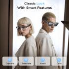 Óculos de Câmera com Câmera Sony de 8MP para POVs em 1080P, Fotos de 13MP, Transferência WiFi, 10H de Música/Chamadas, Tradução em 26 Idiomas, Kentfaith