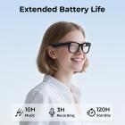 Óculos Inteligentes com Câmera, Câmera Sony 8MP para POVs 1080P, Fotos 13MP, Estabilização EIS, Transferência WiFi, Armazenamento de 32GB, Autonomia de 10H, Kentfaith