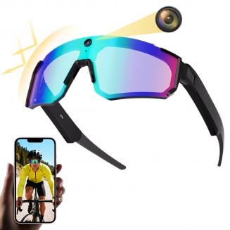 Gafas de grabación con vídeos en 1200P 30FPS, fotos de 36MP, estabilización de imagen de 6 ejes, protección UV 400, audio de oído abierto, para ciclismo, senderismo, pesca, Kentfaith