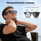 Óculos Inteligentes com Câmera, Capture Vídeos 1200P em POV, Fotos de 30MP, com Câmera Sony de 8MP, Estojo de Carregamento 3600mAh com Display, Estabilização EIS, Lentes Fotocromáticas, Kentfaith