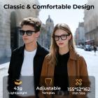 Óculos Inteligentes com Câmera, Capture Vídeos 1200P em POV, Fotos de 30MP, com Câmera Sony de 8MP, Estojo de Carregamento de 3600mAh com Display, Estabilização EIS, Óculos de Sol, Kentfaith