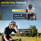 Opnamezonnebril met 8MP Sony-camera, neemt 1200P 30fps video's op, 32MP foto's, dubbele stabilisatie, dubbele microfoon ruisonderdrukking, UV 400-bescherming, Kentfaith