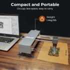 Gravador a laser portátil e cortador com potência de saída 5W de alta precisão de 0.01mm