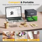 Portable Laser Engraver with Raised Columns Protective Goggles and Cover 3W Entry Level Kentfaith