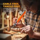 Mini Kit de Ferramenta Rotativa Sem Fio, Conjunto 39-em-1, 6 Velocidades Máx. 16000 RPM, Motor 3.7V com Menos Vibração, Recarregável, Kentfaith