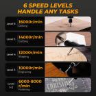 Mini Kit de Ferramenta Rotativa Sem Fio, Conjunto 39 em 1, 6 Velocidades Máx. 16000 RPM, Motor 3.7V com Menos Vibração, Recarregável, Kentfaith