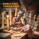 Mini Kit de Ferramenta Rotativa Sem Fio, Conjunto 39 em 1, 6 Velocidades Máx. 16000 RPM, Motor 3.7V com Menos Vibração, Recarregável, Kentfaith