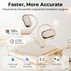 Cuffie per Traduzione in Tempo Reale 2 Vie 150 Lingue e Accenti Design Aperto Kentfaith