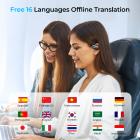 Auriculares Traductor en Tiempo Real, 150 Idiomas, Traducción Sin Conexión Gratis, 5 Modos de Traducción, Estilo Open-Ear, ENC, Kentfaith