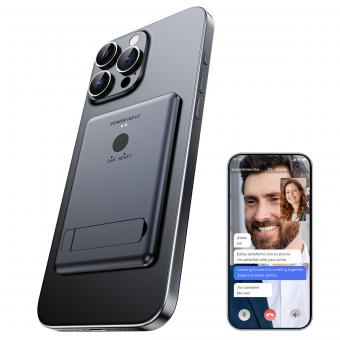 Traduttore AI Registratore 3-in-1, 150 Lingue, Trascrizione/Traduzione Cross-App/Video (Nero), Kentfaith