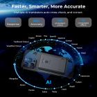 3-em-1 Tradutor e Gravador de IA, 150 Idiomas, Transcrição/Tradução entre Aplicativos/Tradução de Vídeo (Preto), Kentfaith