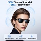 AI Smart Glasses Realtidsöversättning 164 Språk Musik Bluetooth 5.4 för Män & Kvinnor Kentfaith