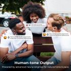 Fones de Ouvido Tradutor Sem Fio com 2 Vias 137 Idiomas, Transcrição ao Vivo, Kentfaith