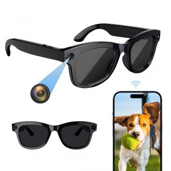 Gafas de sol con cámara, HD 1080P, estabilización EIS, conexión WiFi, traducción, 4 horas de reproducción, Kentfaith