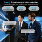 Real-Time Oversettelse Ørepropper 2-Veis 132 Språk/Aksenter, Videoramtale Oversetter, Transkriber, Sammendrag Kentfaith