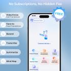 Fones de Ouvido Tradutor em Tempo Real, Bidirecional, 132 Idiomas/Sotaques, Tradução de Chamadas de Voz/Vídeo, Assistente de Notas com IA, Tela LCD Touchscreen Kentfaith