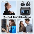 Fones de Ouvido Tradutor em Tempo Real, 132 Idiomas/Sotaques, Tradução de Chamadas de Voz/Vídeo, Assistente de Notas com IA, Tela LCD Touchscreen Kentfaith