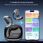 Fones de Ouvido Tradutor em Tempo Real com IA, 142 Idiomas/Sotaques, Tradução em Aplicativos de Conversa, Tradução em Chamadas de Áudio/Vídeo, Transcrição, para Negócios Globais, Viagens, Kentfaith