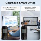 Urządzenie do tłumaczenia AI dla biznesu i handlu, 142 języki w czasie rzeczywistym, online i offline, inteligentne biuro/tłumaczenie między aplikacjami/wideo/zdjęć, nagrywanie i transkrypcja, Kentfaith