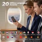 AI-kääntämislaite, ei Wifiä tarvita, 142 kielen äänipohjainen välitön kaksisuuntainen online-kääntäjä, offline-/äänitys-/valokuvakäännös liikematkoihin, 16GB + 128GB tallennustilaa, Bluetooth 4.0, Kentfaith