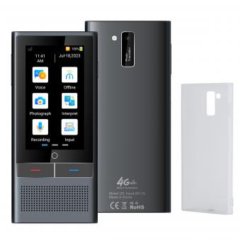 Traductor de Idiomas IA, 142 Idiomas Sin Conexión y en Línea, Soporta Conexión Internacional 4G Gratuita, ChatGPT, Traducción Sin Conexión/por Foto/por Grabación para Viajes de Negocios y Estudio, Kentfaith