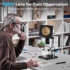 Digital mikroskop med skjerm 10,1" 3 Lenser 2500X for koin Lodding