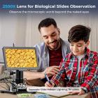 Digital mikroskop med skjerm 10,1" 3 Lenser 2500X for koin Lodding