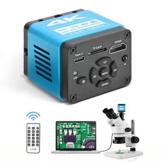 Mikroskooppikamera 4K 30fps Selkeys HDMI + Tyyppi C Lähtö Sony 1/1,8" Color CMOS ###