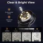 Handhållen mikroskop, 500X förstoring, 1080P-videor, 2-tums skärm, autofokus, uppladdningsbar, Kentfaith