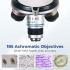 Microscopio Compuesto con Pantalla de 7 Pulgadas, 40X-1000X, Captura Videos 2.7K Fotos 24MP, Soporta Conexión a PC, Control Remoto, Kentfaith