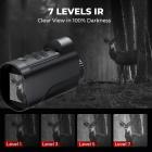 Monocular de Visión Nocturna por Infrarrojos, Zoom Digital 10X, Alcance de Visión de 800m, Pantalla de 2 Pulgadas, Batería de 64 GB y 2000 mAh Kentfaith