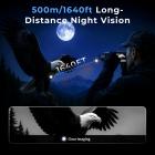 4K yönäkökiikari etäisyysmittarilla, 500 m/1640 ft yönäköalue, 3,2 tuuman näyttö, 8x zoom, luonnontarkkailuun, metsästykseen, turvallisuuteen, retkeilyyn, Kentfaith