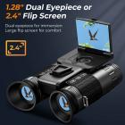 Gafas de visión nocturna con video 4K y fotos de 48 MP, IR de 600 m, visión nocturna a color Starlight, doble pantalla, linterna y botones retroiluminados – Kentfaith