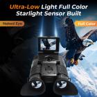 Gafas de visión nocturna con video 4K y fotos de 48 MP, IR de 600 m, visión nocturna a color Starlight, doble pantalla, linterna y botones retroiluminados – Kentfaith