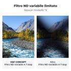 K&F Concept 82mm Filtro ND Variabile ND8-ND128 (3-7 stop)con Rivestimento Nano a 28 Strati - Serie Nano-Xcel