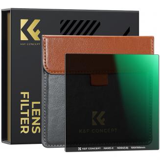 K&F Concept SN50 ND64 100*100mm 6 stop Densité Neutre Carré