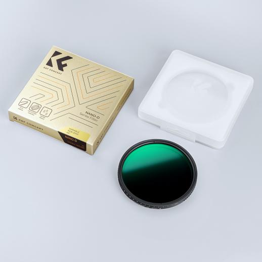 K&F Concept Nano-D Filtro ND Variabile Da ND3 A ND1000 (1.5-10 Stop) – Ultrasottile 82mm Con Rivestimento 24 Strati E Vetro Ottico