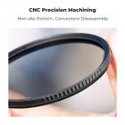 فلتر استقطاب دائري مقاس 58 مم مع غطاء عدسة زجاج بصري فائق النحافة مع 18 طبقة طلاء متعددة الطبقات لعدسة الكاميرا سلسلة Nano-Klear