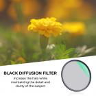 Filtro Black Mist 1 de 82 mm Série Nano-Xcel - Filtro de efeitos especiais para lente de câmera