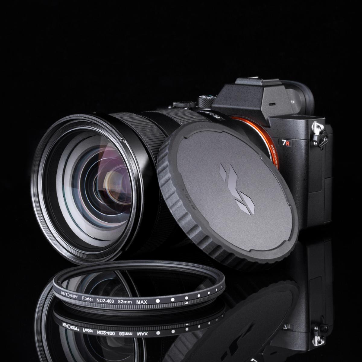 Filtro variabile ND2-ND400 da 67 mm + panno per la pulizia + cappuccio del filtro