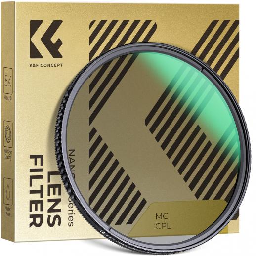 Filtre CPL 52mm Filtre Polarisant Circulaire, 24 Couches de Nano-revêtement - Série Nano-Dazzle
