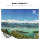 Filtre CPL 52mm Filtre Polarisant Circulaire, 24 Couches de Nano-revêtement - Série Nano-Dazzle