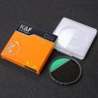 K&F Concept 62mm CPL-Filter Sirkulært Polarisatorfilter med 24 Grønne Flerlagsbelegg Polarisasjonsfilter Sirkularpolariserende Filter Nano-Dazzle Serien