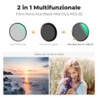 Filtro ND Variabile Black Mist 1/4 + ND2-32 (1-5 stop) 55mm con pellicola verde antiriflesso a 28 Strati Rivestimento su entrambi i lati e leva,Nano-Xcel